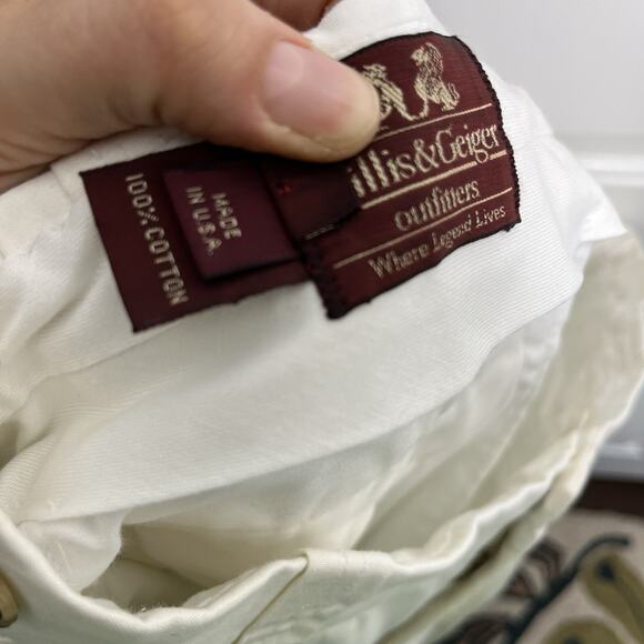 Vtg Willis & Geiger Shorts Mens Sz 40 Ivory Military Cargo Cotton 6" Inseam - Picture 12 of 12